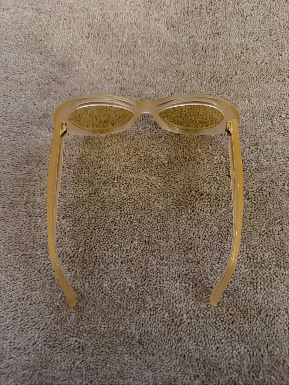 Zimmermann Cream Transparent Round Sunglasses with Yellow Lenses